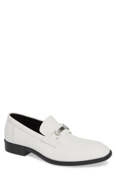 Shop Calvin Klein Craig Bit Loafer In Off White Leather