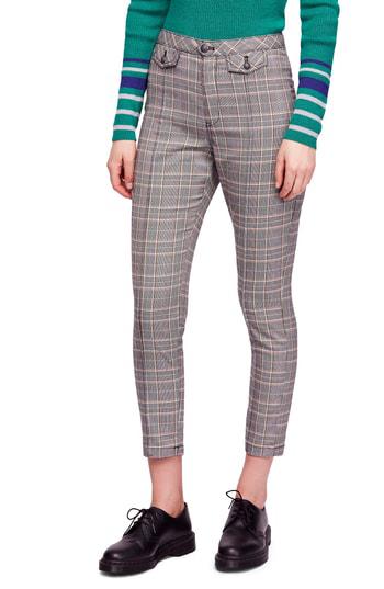 cropped plaid trousers
