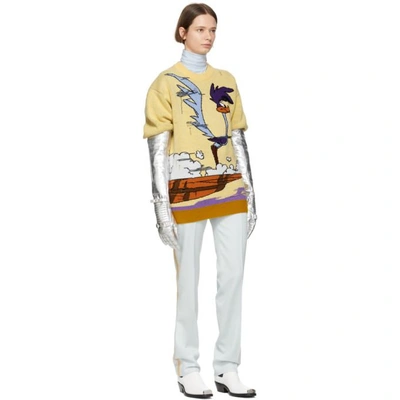 Shop Calvin Klein 205w39nyc Yellow Looney Tunes Edition Road Runner Sweater In 753 Arylide