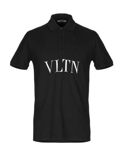 Shop Valentino Polo Shirts In Black