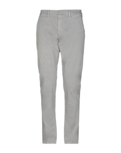 Shop Dondup Man Pants Light Grey Size 29 Cotton, Elastane