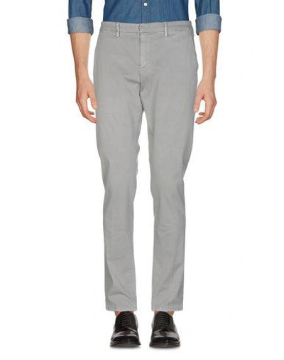Shop Dondup Man Pants Light Grey Size 29 Cotton, Elastane