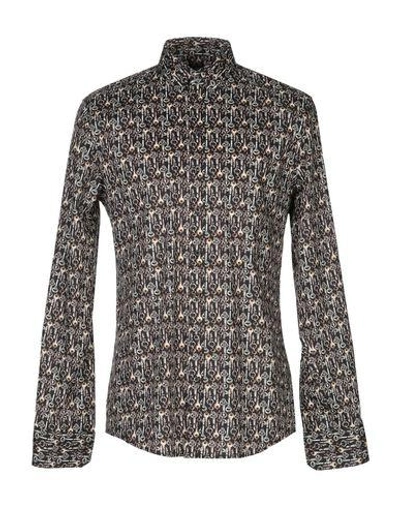 Shop Dolce & Gabbana Man Shirt Dark Brown Size 15 ¾ Cotton, Elastane