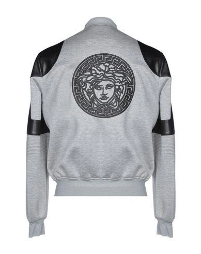 Shop Versace Jackets In Grey