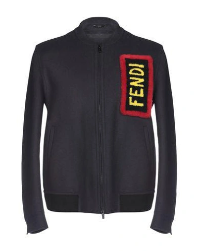 Shop Fendi Coat In Black