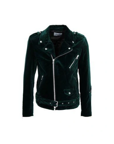 Shop Route Des Garden Biker Jacket In Dark Green