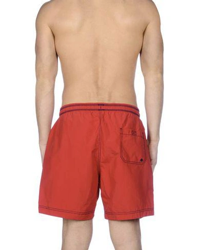 Shop Napapijri Swim Shorts In Red