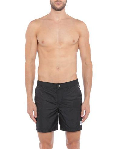 Shop Robinson Les Bains Swim Shorts In Black