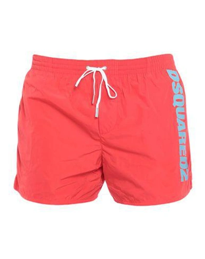Shop Dsquared2 Swim Shorts In Red