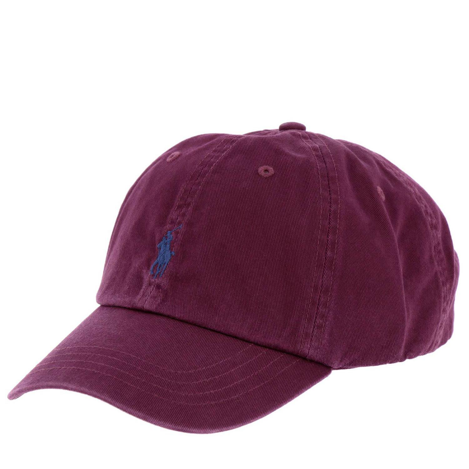 burgundy polo hat