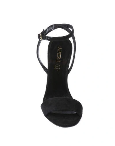 Shop Aperlai Sandals In Black