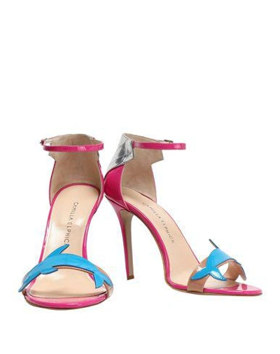 Shop Camilla Elphick Sandals In Fuchsia