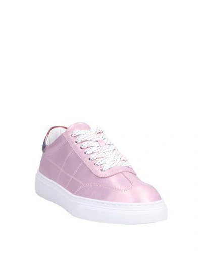 Shop Hogan Woman Sneakers Pink Size 5 Soft Leather