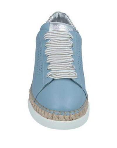 Shop Tod's Sneakers In Sky Blue