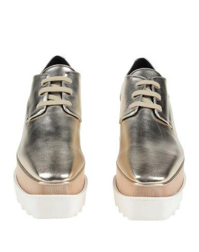 Shop Stella Mccartney Lace-up Shoes In Platinum