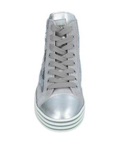 Shop Hogan Rebel Sneakers In Silver