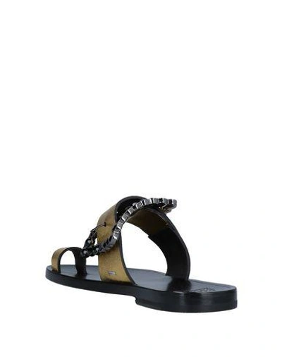 Shop Maison Margiela Flip Flops In Gold