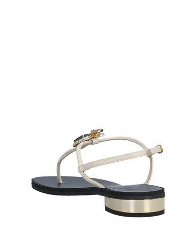 Shop Giuseppe Zanotti Flip Flops In Beige