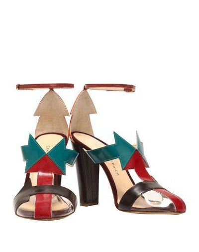 Shop Camilla Elphick Sandals In Deep Jade