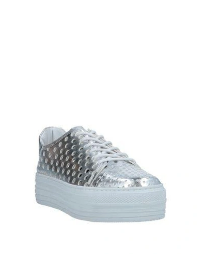 Shop Cult Woman Sneakers Silver Size 6 Textile Fibers