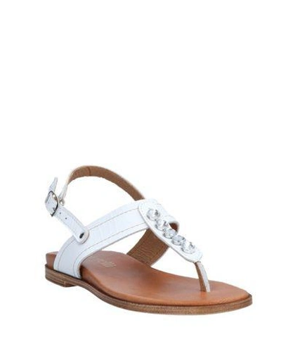 Shop Cantarelli Toe Strap Sandals In White