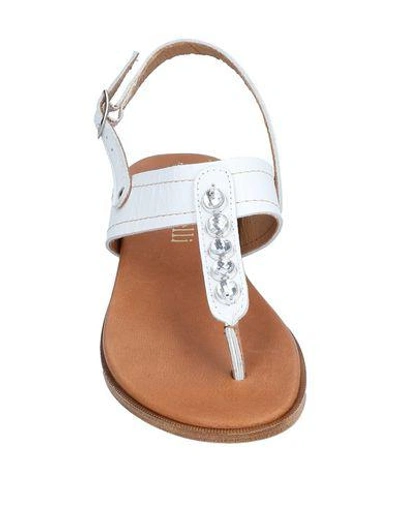 Shop Cantarelli Toe Strap Sandals In White