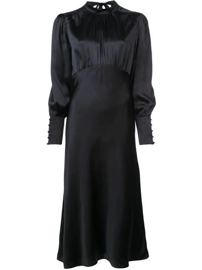 Shop Veronica Beard Elsie Midi Dress In Black