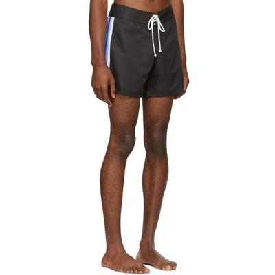 Shop Noon Goons Black Kickout Swim Shorts