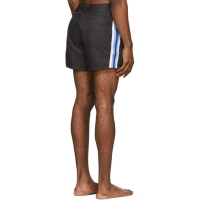 Shop Noon Goons Black Kickout Swim Shorts