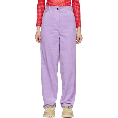 Shop Ashley Williams Purple Work Trousers