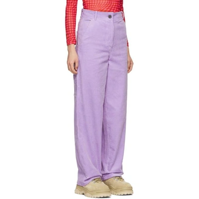 Shop Ashley Williams Purple Work Trousers