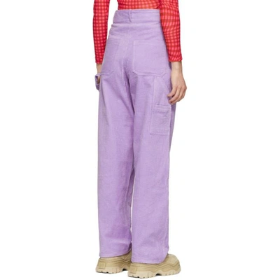 Shop Ashley Williams Purple Work Trousers