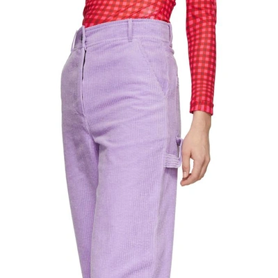 Shop Ashley Williams Purple Work Trousers