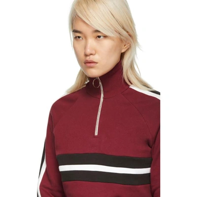 Shop Harmony Burgundy Sidonie Zip-up Sweater In 035 Bordeau