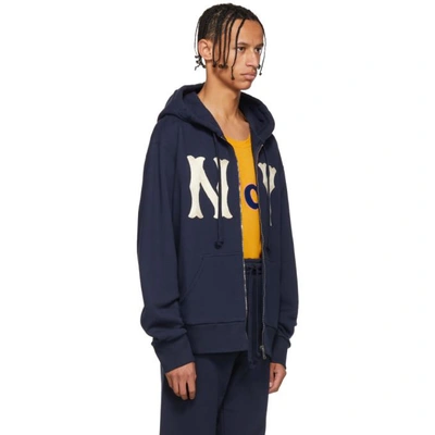 Gucci Men's Sweatshirt With Ny Yankees&trade; Patch In Navy | ModeSens