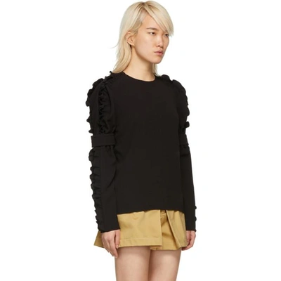 Shop Chloé Chloe Black Ruched Blouse In 001 Black