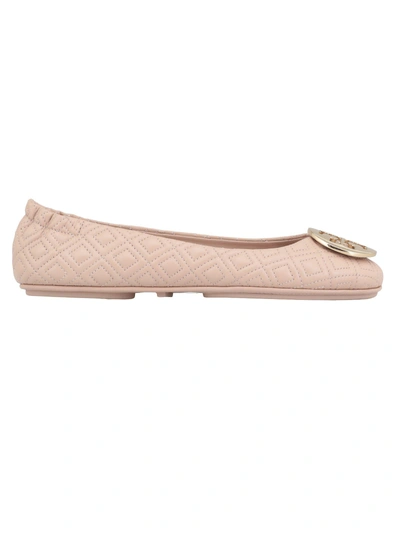 Shop Tory Burch Quilted Minnie Ballet Flat In Goan Sand / Gold