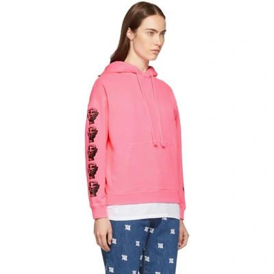 Shop Ashley Williams Pink Stone Head Hoodie In Neon Pink