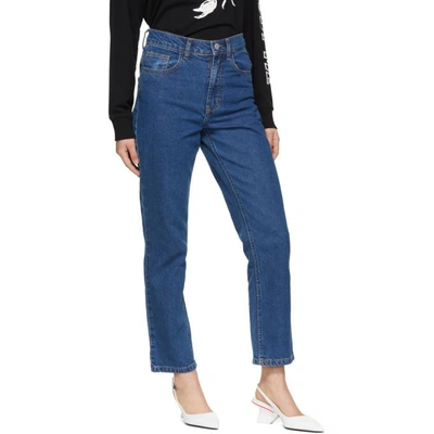 Shop Ashley Williams Ssense Exclusive Blue Ashley Jeans In Blue Denim