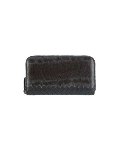 Shop Bottega Veneta Woman Wallet Dark Brown Size - Soft Leather