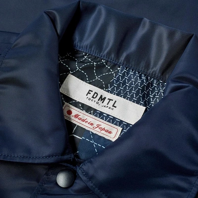 Shop Fdmtl Coach Jacket In Blue