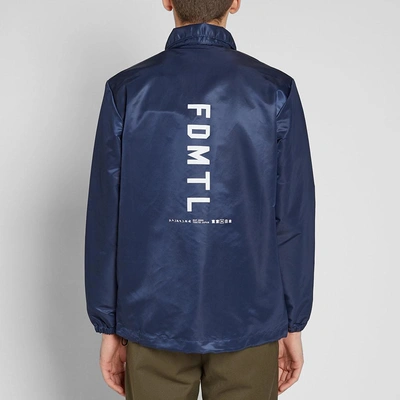 Shop Fdmtl Coach Jacket In Blue