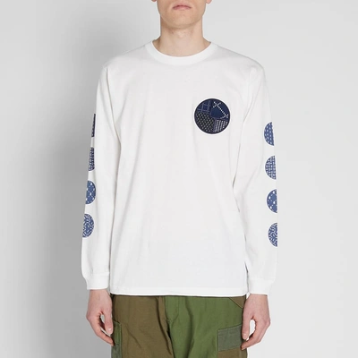 Shop Fdmtl Long Sleeve Circle Sashikotee In White