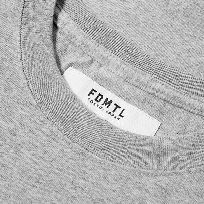Shop Fdmtl Long Sleeve Logo Tee In Grey
