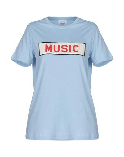 Shop Dondup T-shirt In Sky Blue