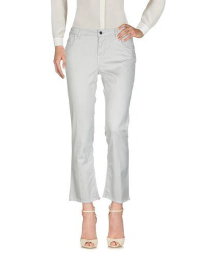 Shop Re-hash Re_hash Woman Pants Grey Size 24 Cotton, Lyocell, Elastane