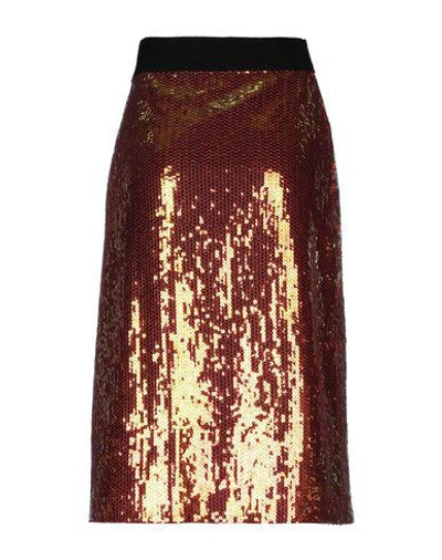 Shop Victoria Victoria Beckham Midi Skirts In Copper