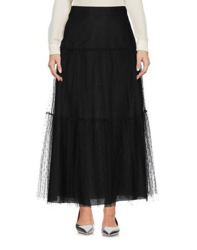 Shop Red Valentino Long Skirts In Black