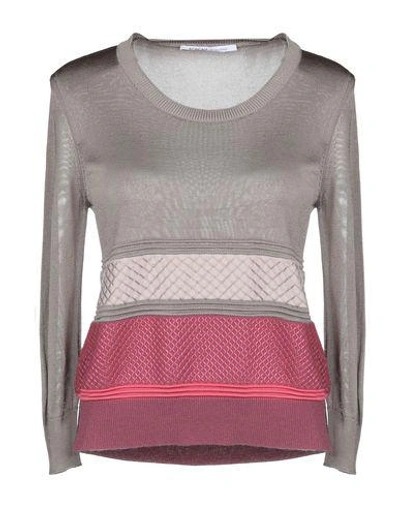 Shop Agnona Sweater In Khaki