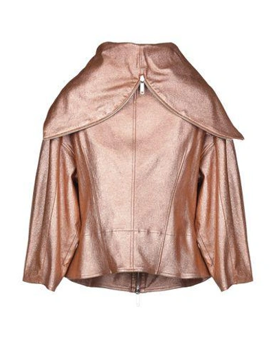 Shop Jitrois Leather Jacket In Copper